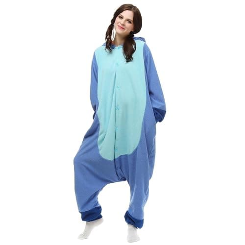 Wishliker Adult Onesie Animal Pajamas Halloween Cosplay Costumes Party Wear Blue thumbnail 2