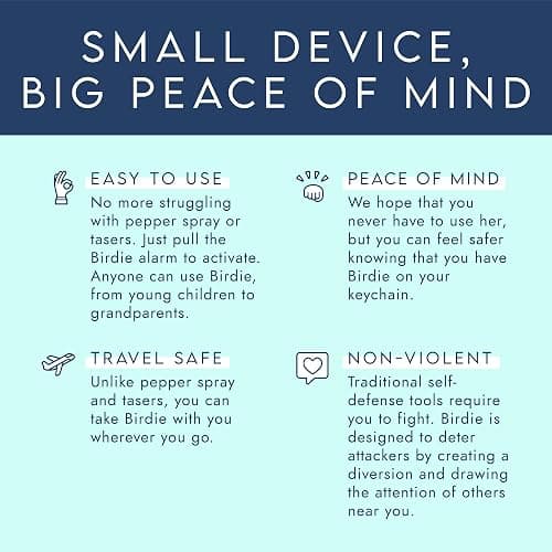 She’s Birdie–The Original Personal Safety Alarm for Women by Women–Loud Siren, Strobe Light and Key Chain in a Variety of Colors (Blossom) thumbnail 6