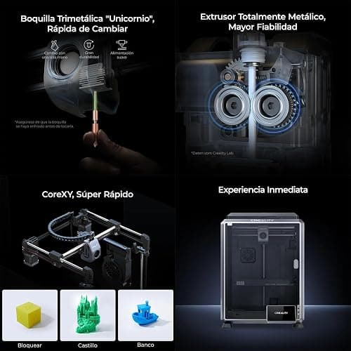 Creality K1C Impresora 3D de 600mm/s Alta Velocidad impresión con cámara AI, Actualización K1,Nivelación Automática y Continuar Imprimiendo Automáticamente,220x220x250mm thumbnail 5