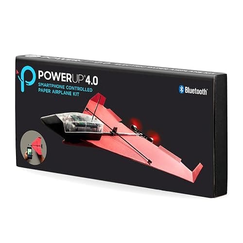 POWERUP 4.0 The Next-Generation Smartphone Controlled Paper Airplane Kit, RC Controlled. Easy to Fly with Autopilot & Gyro Stabilizer. for Hobbyists, Pilots, Tinkerers. thumbnail 8