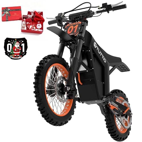 Tuttio Soleil 01 Electric-Dirt-Bike Soleil 01 BF Electric-Bike with 48V 21Ah Removable Battery, 37MPH, 14"/12" Fat Tire E-Motorcycle for Mountain Off-Road Teens Adults, Fit Age 13+ - Image 1