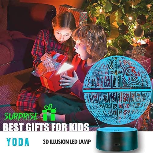 3D Star Wars Lamp -3 Patterns Night Light with Timing Remote Control and 16 Color Changing Decor lamp, Star Wars Toys Birthday and Christmas Gifts for Boys Men Kids Fans thumbnail 3