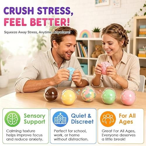 Wax Cracking Squishy, Crispy Crunchy Wax Squishies for Adults, Soft Slow Rebound Wax Cracking Ball, Sensory Wax Cracking Stress Ball for Office Decompression, Wax Squishy Ball thumbnail 5