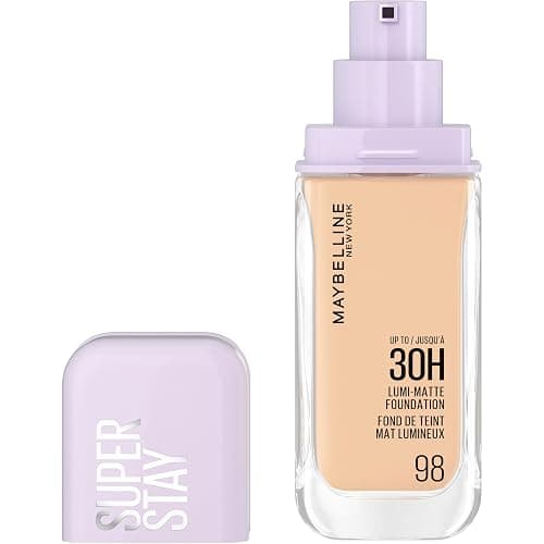 Maybelline New York Fondotinta a Lunga Tenuta, Per Tutti i Tipi di Pelle, Finish Matte Luminoso, Copertura Medio-Alta, Fino a 30H di Tenuta, Con Amminoacidi, Superstay Lumi-Matte, Tonalità: 98 - Image 1
