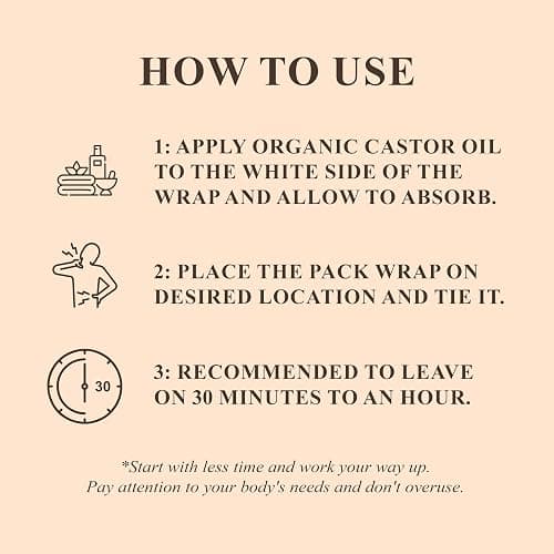 Handcraft Blends Castor Oil Pack Wrap - Organic Castor Oil 16 oz with Reusable Wraps - Durable Comfortable Pack Wraps for Neck and Stomach with Adjustable Elastic Straps thumbnail 2