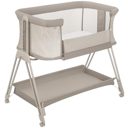 lionelo Luna Cuna de colecho portátil con colchon Cuna de Viaje Bebe co-Sleeping Desde recién Nacido hasta los 9 kg Altura e inclinación Regulables 4 Ruedas con Bloqueo ventilada | De Colecho, Portátil con Colchón Cuna de Viaje Bebé Co-Sleeping desde Recién Nacido, Ruedas con Bloqueo Ventilada - Image 1