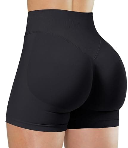 Unthewe Womens Workout Seamless Scrunch Butt Lifting Shorts High Waisted Tummy Control Gym Yoga Shorts - Image 1