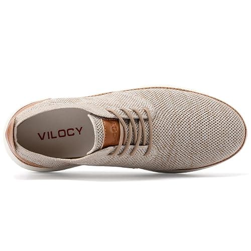 VILOCY Men's Fashion Dress Sneakers Casual Walking Shoes Business Oxfords Comfortable Breathable Lightweight Tennis thumbnail 5