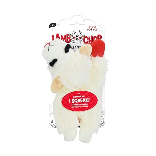 Multipet Lamb Chop Dog Plush Toy - Squeaky Toy for All Dogs - Extra Soft Plush - Stuffed Animal Dog Toy for Cuddling & Playing - Cute Pet Toy (6", Cream) thumbnail 2
