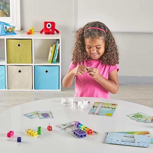 hand2mind MathLink Cubes Numberblocks 1-10 Activity Set, 30 Preschool Learning Activities, Counting Blocks, Linking Cubes, Educational Toys for Kids, Number Games, Math Manipulatives Kindergarten thumbnail 7