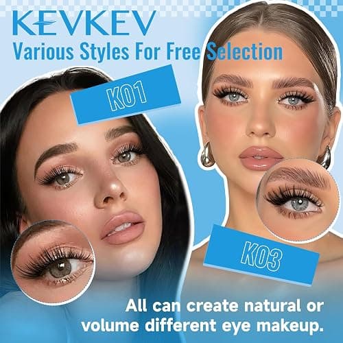 KEVKEV Lash Clusters 144 Pcs Eyelash Clusters Wispy Natural Cluster Eyelash Extension Thin Band & Soft Mix Length Lashes DIY Lash Extensions at Home Easy to Apply(Cloudy,8-18mix) thumbnail 5