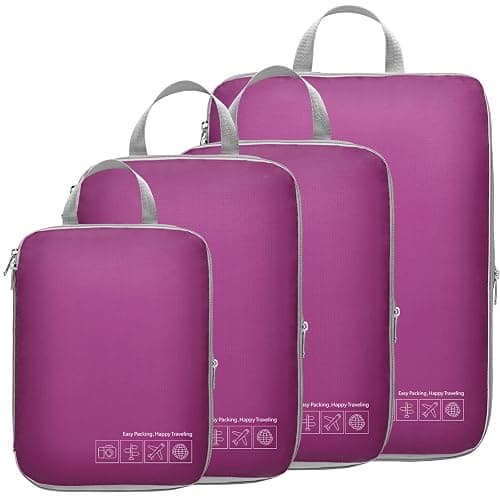 Cambond Compression Packing Cubes for Travel Women - Travel Bags Luggage Organizers Travel Essentials Compression Cubes for Carry on Suitcases - Image 1
