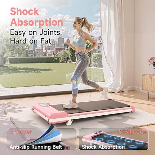 Walking Pad Treadmill, Under Desk Treadmill for Home & Office, Wide Running Belt, Remote Control, Installation Free, Easy to Move, 300 LB Capacity thumbnail 8