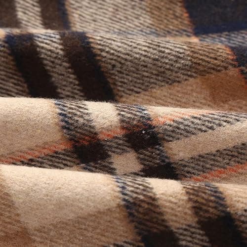 IDEALSANXUN Womens Plaid Wool Skirts Elastic Waist A-Line Pleated Tartan Long Skirts thumbnail 5