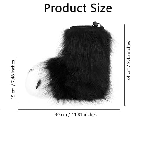 HAOAN Furry Animal Paw Slippers Fuzzy Boots Cat Fox Wolf Bear Claw Shoes Halloween Cosplay Costume Accessories thumbnail 3