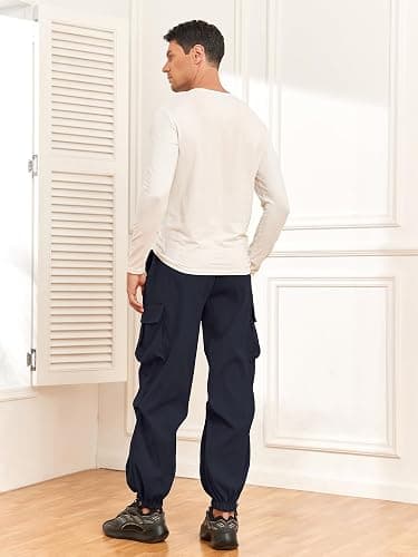 ZAFUL Flat Pocket Parachute Pants for Men Casual Baggy Cargo Pants Unisex Street Y2K Pants Drawstring Trouser thumbnail 3
