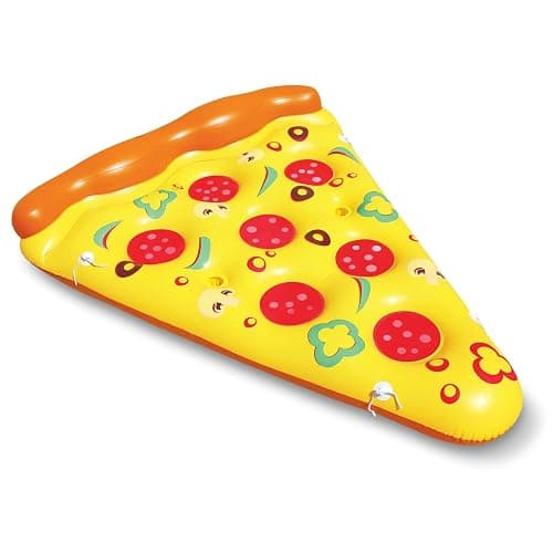 JOYIN Giant Inflatable Pizza Slice Pool Float, Fun Pool Floaties, Swim Party Toy, Summer Pool Raft (1 Pack), Extra Large with Cup Holders thumbnail 6