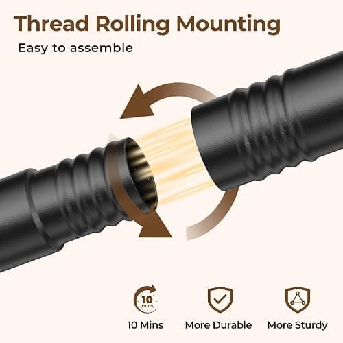 HYSEYY Clothes Rack, Clothing Rack for Hanging Clothes, Rolling Garment Rack Sturdy Coat Rack Portable Wardrobe Rack Metal Closet Rack for Bedroom Laundry Living Room, Black thumbnail 5