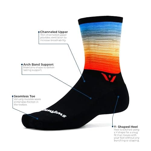 Swiftwick VISION IMPRESSION Crew, National Parks/States Edition, Running, Hiking and Cycling Socks thumbnail 4