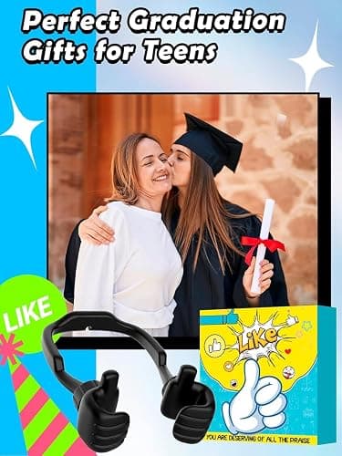 Stocking Stuffers for Teens Girls Boys Adults Cell Phone Stand: UPGRADE Adjustable Thumbs Up Lazy Phone Holder for Desk Cool Gadgets Fun Birthday Gift Ideas for Kids Teenager Women Gifts for Christmas thumbnail 2