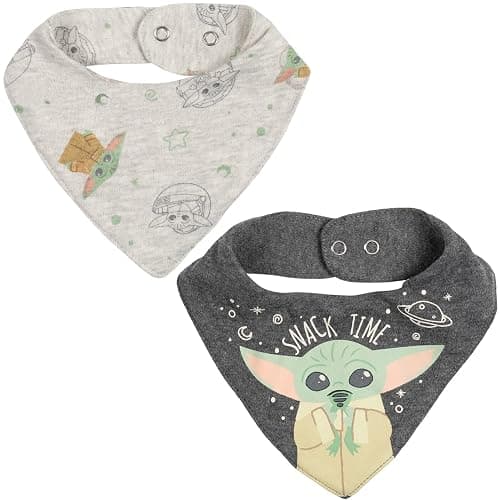 STAR WARS The Child Baby Bodysuits Sleep N' Play Coverall Pants Hat and Bibs 8 Piece Outfit Set Newborn to Infant thumbnail 5