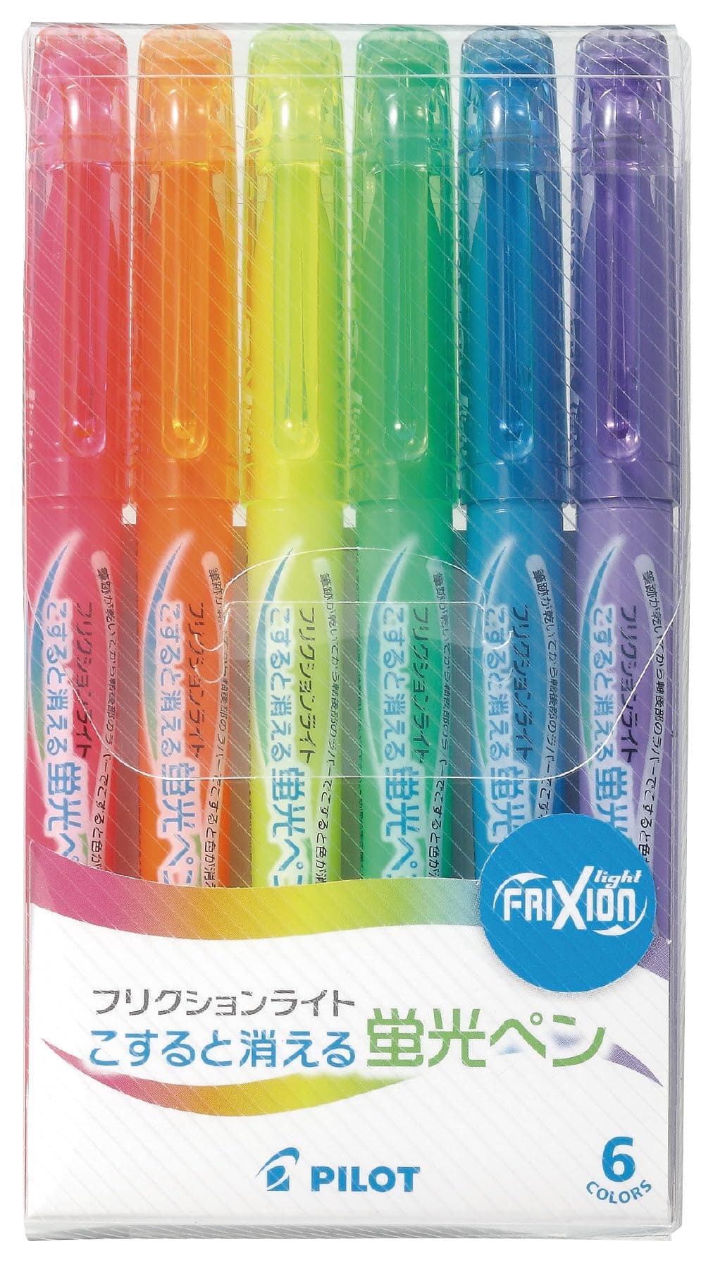 Pilot Highlighter Frixion Light, 6 Color Set - Image 1