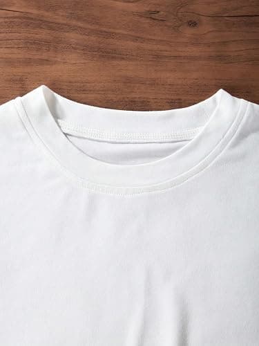 QJQ Girl's Bow Letter Graphic T Shirts Short Sleeve Crewneck Tees Summer Trendy Preppy Cute Tops Clothes - White - 10 Years thumbnail 4