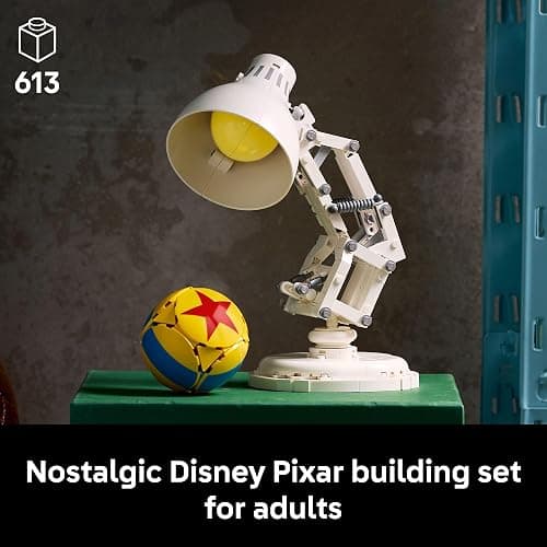 LEGO Ideas Disney Pixar Luxo Jr. - Room Decor and Building Set for Adults - Office and Desk Decor for Women and Men, Ages 18+ - Brick-Built Lamp DIY Kit - Collectible Gift Idea for Movie Fans - 21357 thumbnail 2
