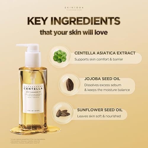 SKIN1004 Madagascar Centella Light Cleansing Oil 6.76 fl.oz, 200ml | Gentle Oil Cleanser for Face, Korean Facial Cleanser, Double Cleansing thumbnail 6