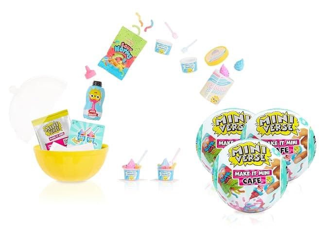 MGA's Miniverse Make It Mini Cafe Series 5 (3 Pack), Mini Collectibles - Mystery Blind Packaging, DIY, Resin Play, Replica Food, NOT Edible, Collectors, 8+ - Image 1