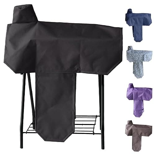 KZWT Waterproof Western Saddle Cover, Studry Protective Coverwith 6 Elastic Straps to Secure fit Each Corners and Fenders,One Size Fits Most Full-Size Western Saddle thumbnail 3