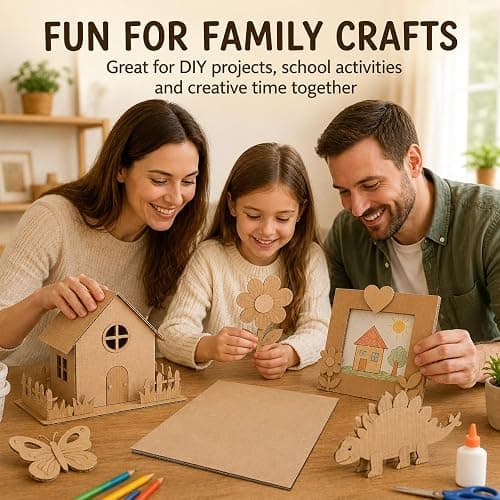 60 Pack Corrugated Cardboard Sheets 8.5 x 11 Inch, Kraft Cardboard Sheets for Crafts, DIY Projects, Art Supplies, Packaging Inserts and Printing thumbnail 8
