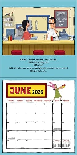 Bob's Burgers 2026 Wall Calendar (Includes Stickers) thumbnail 4