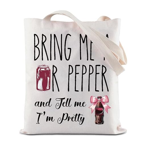 ZJXHPO Soda Tote Bag Soda Addict Reusable Grocery Shopping Bag Vodka Drinker Shoulder Bag Soda Drinking Lover Gift (Pretty Tote), Medium - Image 1