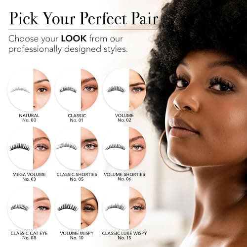 Pro Lash SoftWear Mini Lash Clusters Kit - Seamless, Lightweight Lashes - 7-Day Cluster Eyelash Extensions - False Eyelashes Plus Adhesive and Tweezers - Classic Cat Eye No. 08 Black thumbnail 7