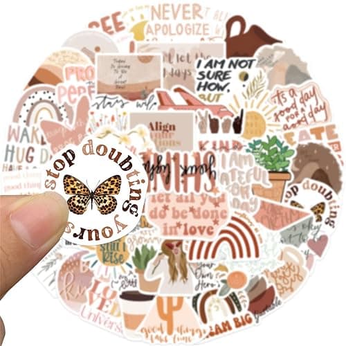 50Pcs Vintage Aesthetic Stickers, Waterproof Aesthetic Stickers for Kids Teens Adults, Vinyl Decals for Laptop Scrapbook, Journal, Water Bottle, Skateboard, Party Favors thumbnail 2