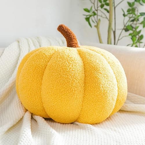 Maxpetus 3D Simulated Pumpkin Pillow Plush Pillow Sofa Cushion (7.8inch, Orange) thumbnail 2