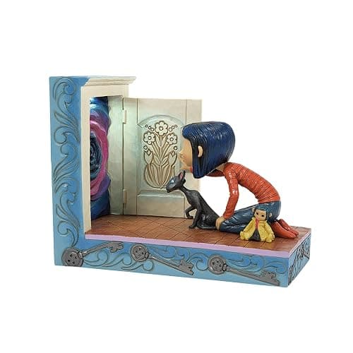 Enesco Coraline by Jim Shore Kneeling Down to Hidden Door Lit Figurine, 5.12 Inch, Multicolor thumbnail 5