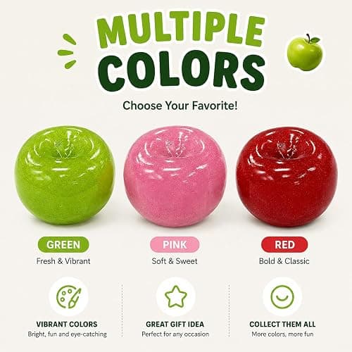Slush Apple Squishy, Clear Fruit Squishy, Soft Slow Rising Ball Relief Fidget Toy (Pink) thumbnail 5