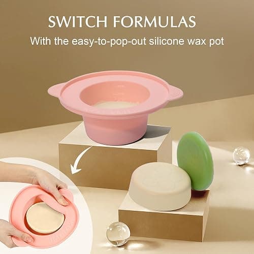 KOTAMU Waxing Kit Black Digital Wax Kit for Women Men Sensitive Skin Hard Waxing Pot for Eyebrow Face Leg Underarm Coarse Soft Hair Removal Professional Wax Warmer with 25 Accessories for Home Salon thumbnail 3