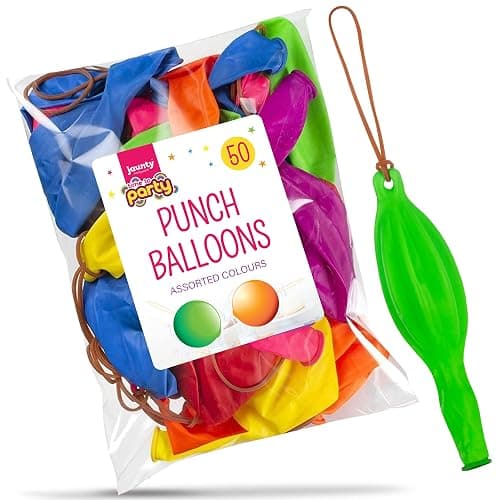 Jaunty Partyware 50x Large Punch Balloons for Kids Ideal Party Bag Fillers - 12 Inch Large Size - Assorted Colours - Fun Children’s Party Ideas - Thick & Strong - Easy to Inflate - Image 1