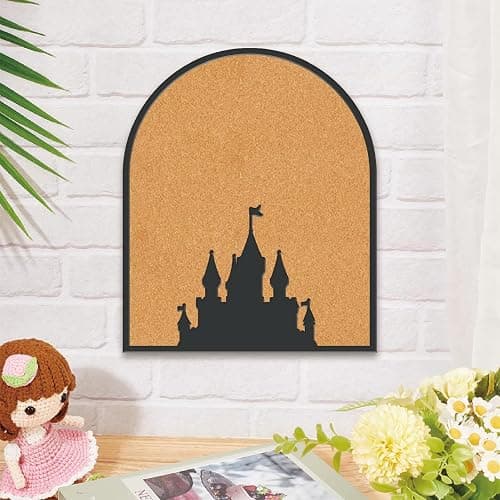 CRASPIRE Castle Pin Cork Board 11.8x9.8In Wall Mounted Framed Bulletin Display Badge Wooden Saddle Brown Memory Memo Brooch Lapel Pin Holder Storage for Home Office School Classroom Wedding Decoration thumbnail 5