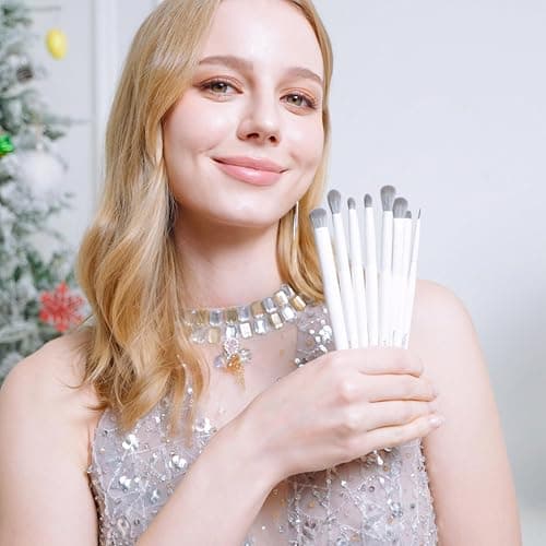 VYNESTRA 20 Pcs Pro Grade Makeup Brushes Set with Dense Ultra Soft Vegan Bristle,Elegant Design Make up Brushes for Powder, Foundation,Bronzer,Highlight,Face Blending Contour, Concealer, Eye shadow thumbnail 8