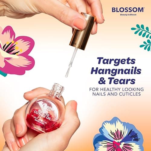 Blossom Cuticle Oil for Nails, Hydrating, Moisturizing, Scented Nail Oil Cuticle Care, Infused with Real Flowers, Made in USA, 0.5 fl. oz, Amazon Exclusive, Coconut thumbnail 4