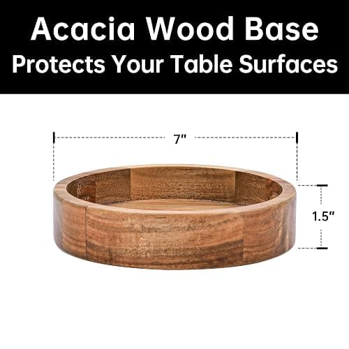 KITEISCAT Extra Large Glass Salad Bowl Set - Party Salad Bowls with Acacia Wood Base and Serving Utensils - Elegant and Practical Kitchen Must-Have thumbnail 5