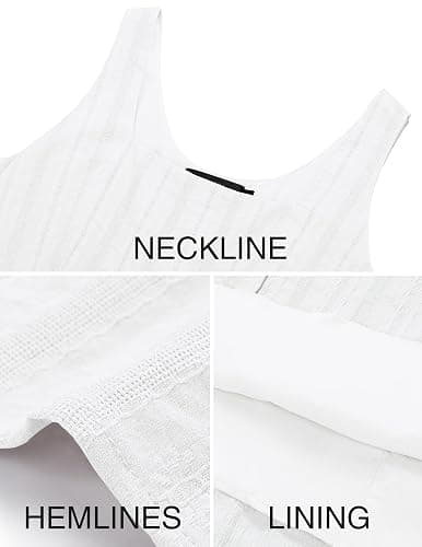 ZESICA Women's Summer Sleeveless Dress Casual Backless Loose Flowy Tiered Sundress Beach Cover up Tank Dresses thumbnail 5