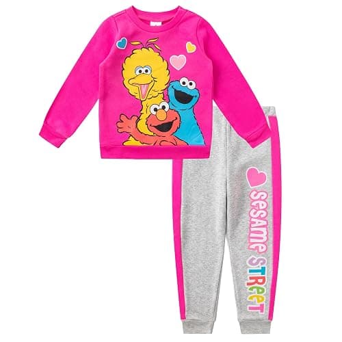Sesame Street Girls 2 Piece Sweater and Pants Set for Infant and Toddler - Image 1