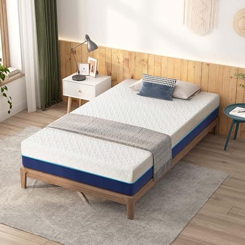 Twin Size Mattress, 6 Inch Twin Gel Memory Foam Mattress for Cool Night & Pressure Relief, Medium Firm in a Box, Back Pain Relief, Washable Cover, 75”x39”x6” (6 Inch, Twin) - Image 1