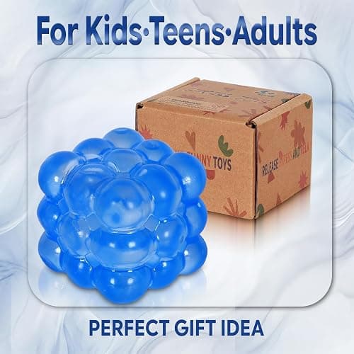 Djyxoglyn Squishy Cube Stress Toy – 1.77 in / 4.5 cm Smooth Squeeze Cube Fidget Toy for Kids & Adults, Sensory Stress Relief Toy for Focus, Soft Handheld Desk Fidget (Blue) thumbnail 6