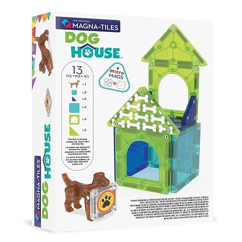 MAGNA-TILES Dog House 13-Piece Magnetic Construction Set, The Original Magnetic Building Brand thumbnail 3
